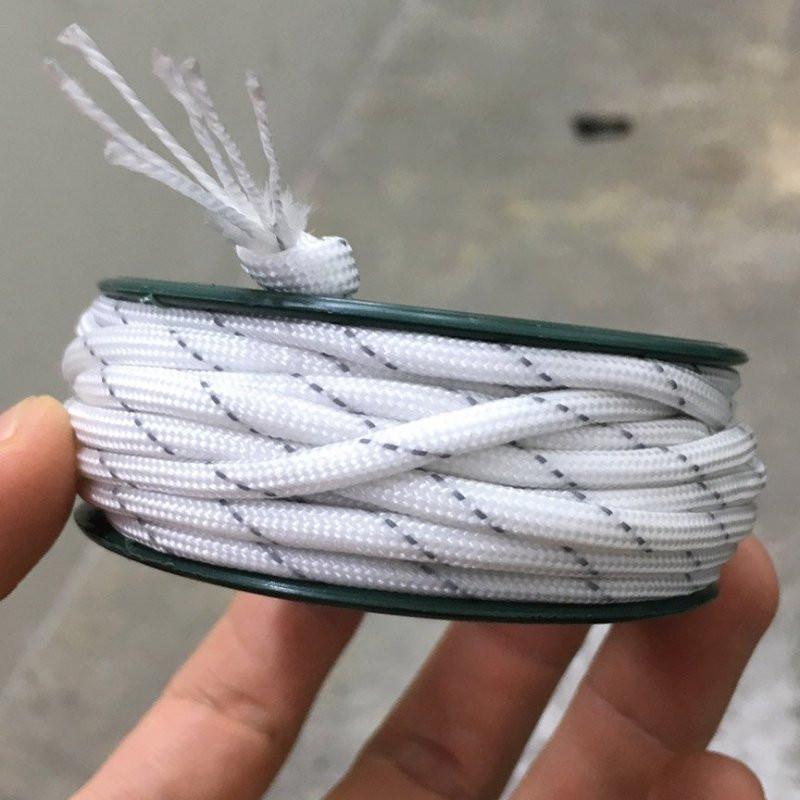 550 PARACORD MINI SPOOL - WHITE REFLECTIVE