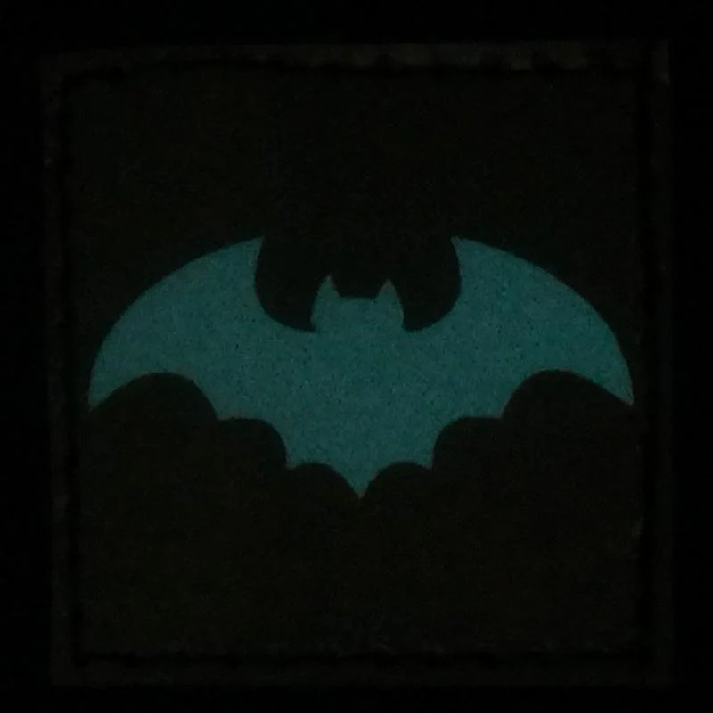 BAT 1 GITD PATCH - BLUE GLOW IN THE DARK - Image 2