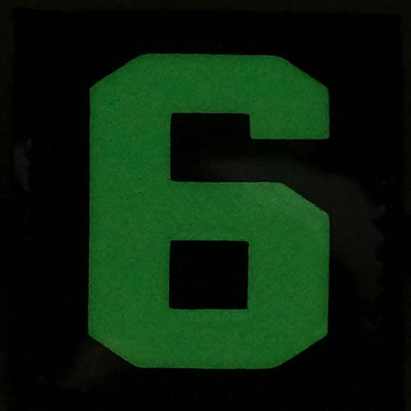 BIG NUMBER 6 OR 9 GITD PATCH - GLOW IN THE DARK - Image 2