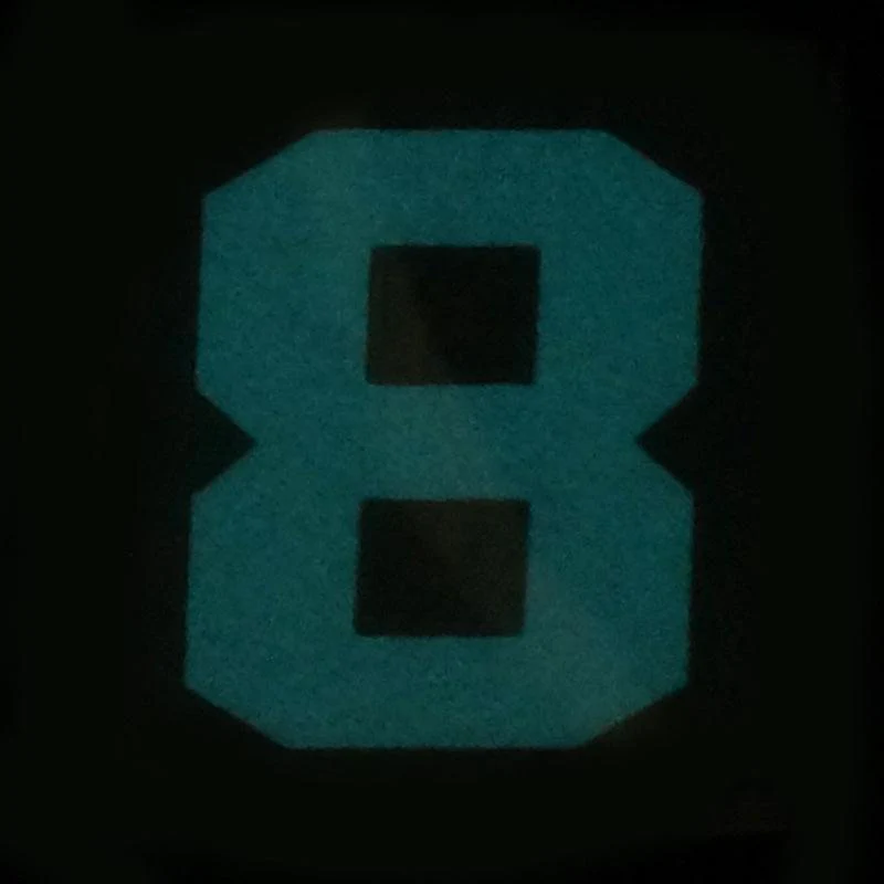 BIG NUMBER 8 PATCH - BLUE GLOW IN THE DARK - Image 2