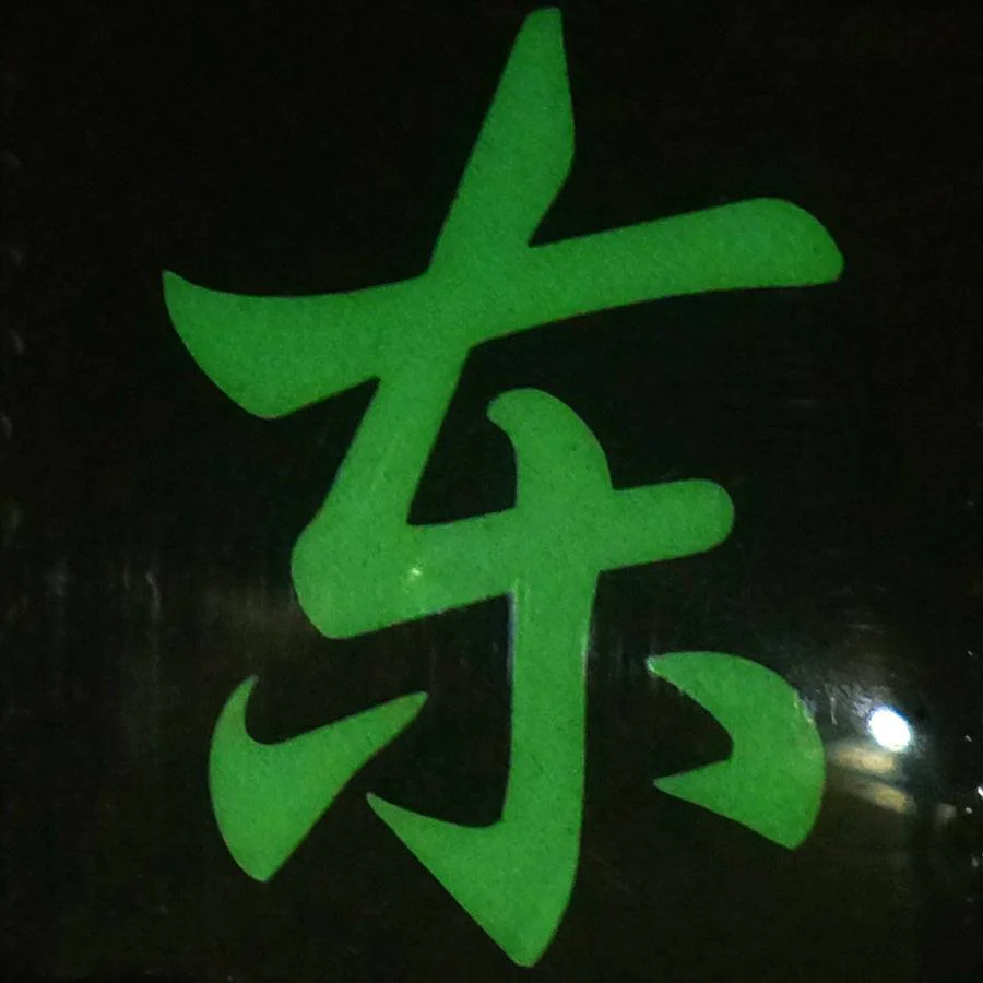 CHINESE SURNAME GLOW IN THE DARK PATCH - DONG 东 (GLOW GREEN) - Image 2