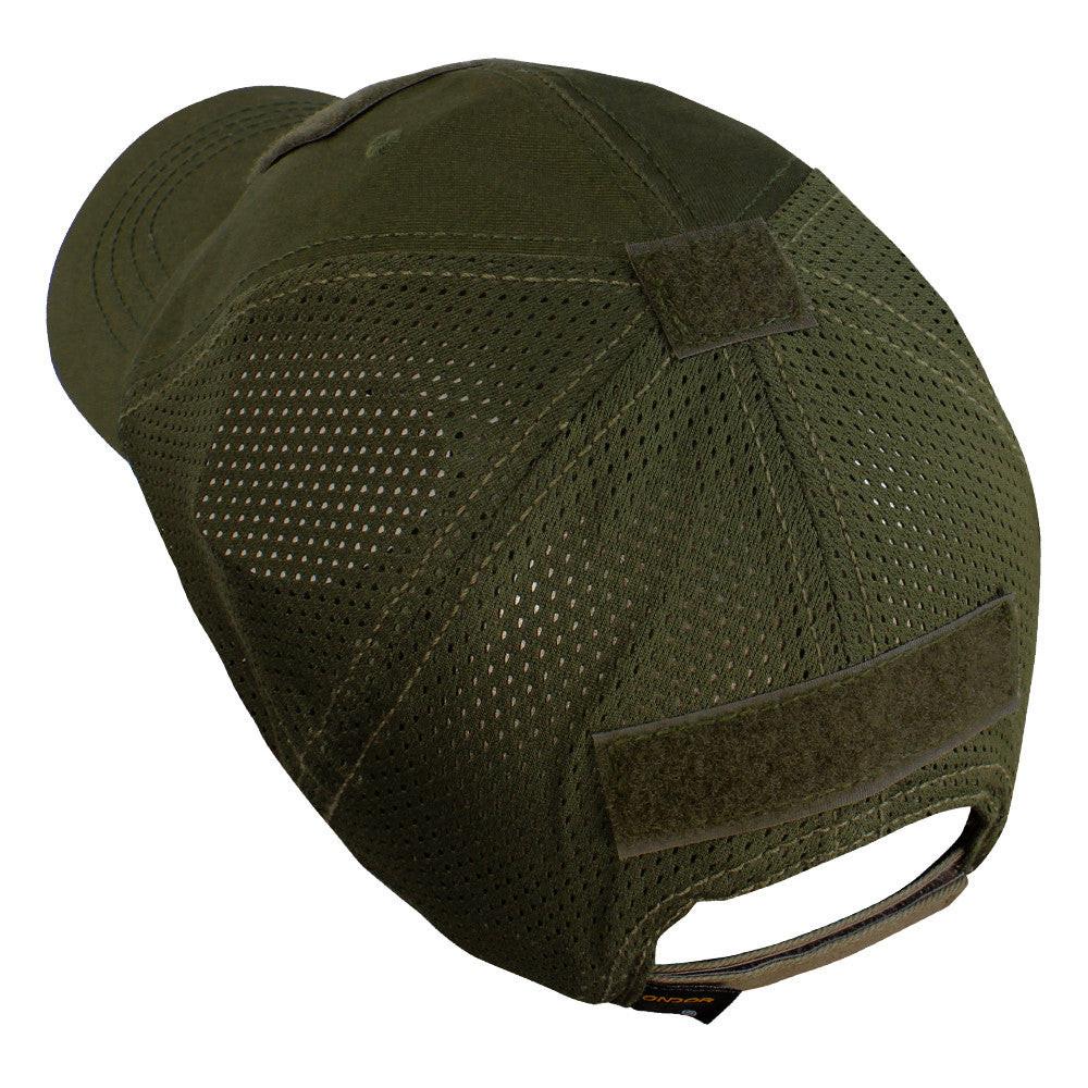 Condor Mesh Tactical Cap (OD) Adjustable Velcro Patch Hat - Image 3