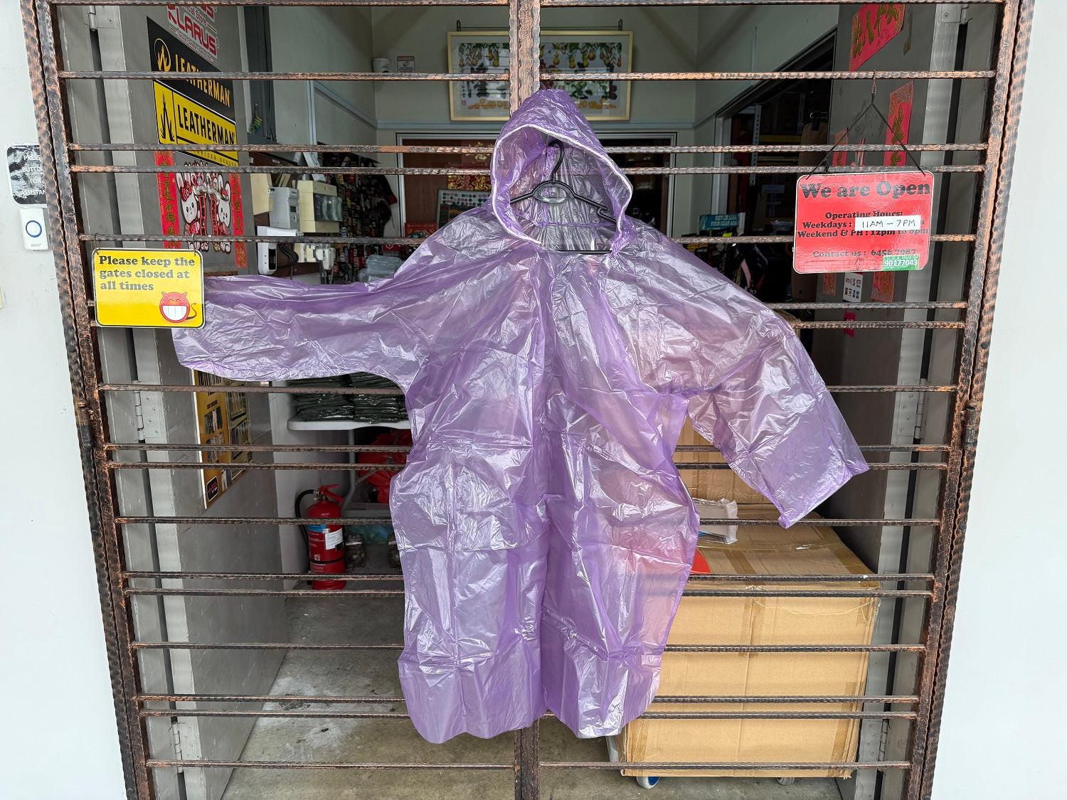 DISPOSABLE PONCHO WITH SLEEVES & DRAWSTRING HOOD - Image 4
