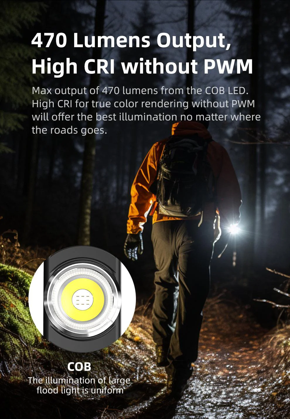 KLARUS E5 Dual Light EDC Flashlight (Magnetic Base, 470 Lumens) - Image 14