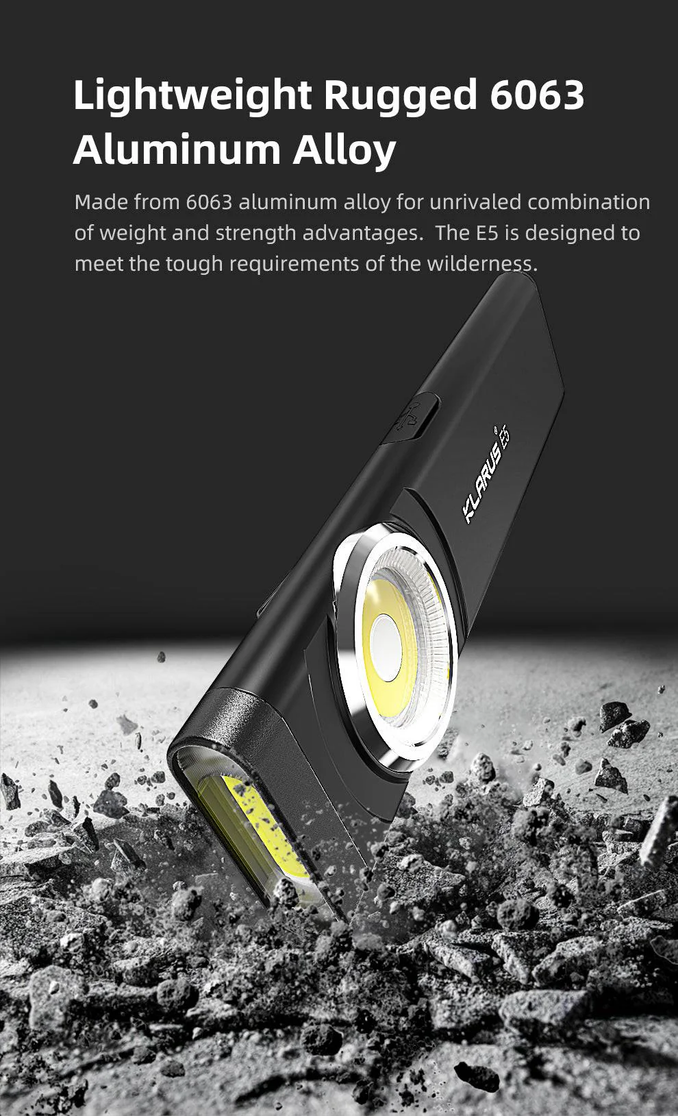 KLARUS E5 Dual Light EDC Flashlight (Magnetic Base, 470 Lumens) - Image 18