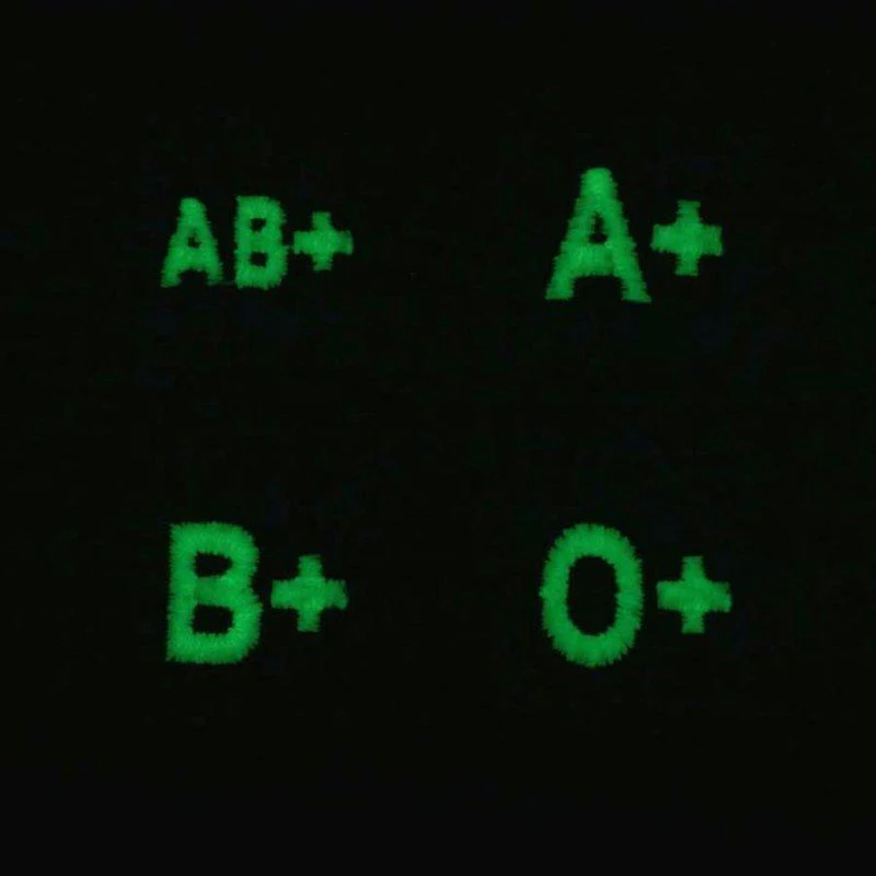 G6PD Blood Group Patch (Multicam, Glow Thread) 1" x 1" - Image 2