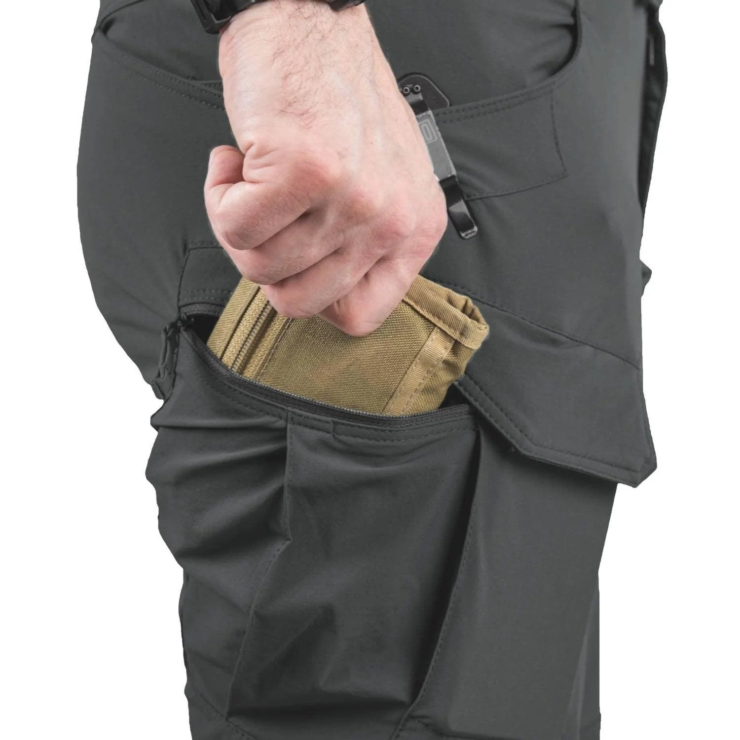 HELIKON-TEX OUTDOOR TACTICAL SHORTS 11" - VERSASTRECTH LITE (ASH GREY/BLACK A) - Image 6