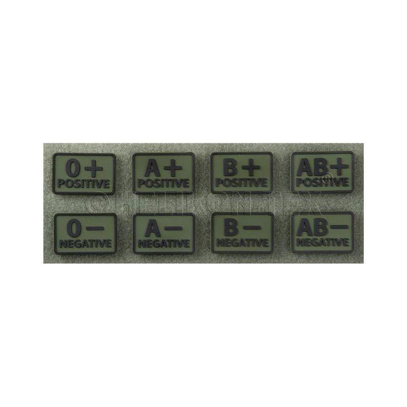 HELIKON-TEX PVC BLOOD PATCH - B NEG - OLIVE GREEN - Image 2