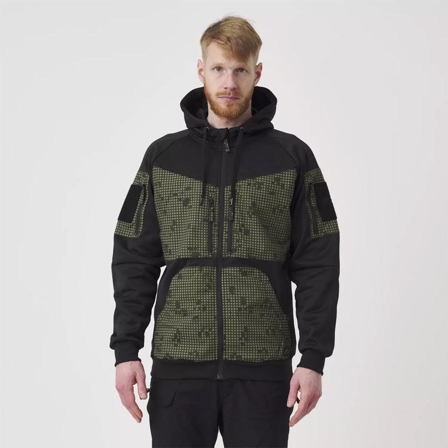 HELIKON-TEX ROGUE HOODIE (FULL ZIP) - BLACK / DESERT NIGHT CAMO - Image 2