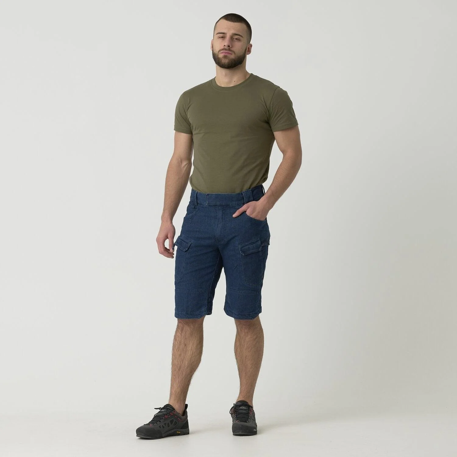 HELIKON-TEX UTS (URBAN TACTICAL SHORTS) 11" - DENIM STRETCH (MARINE BLUE) - Image 2