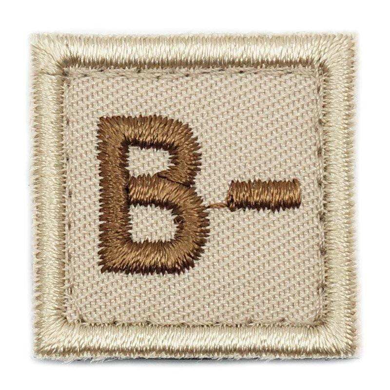 HGS BLOOD GROUP 1" PATCH, B- (KHAKI)