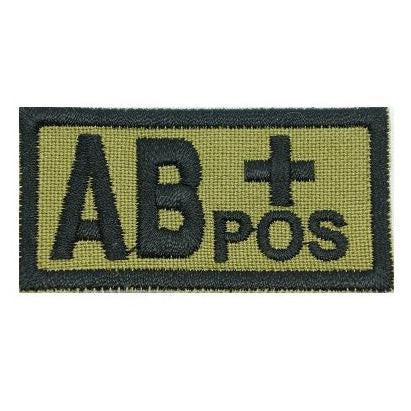 HGS BLOOD GROUP PATCH - AB POSITIVE (OLIVE GREEN)