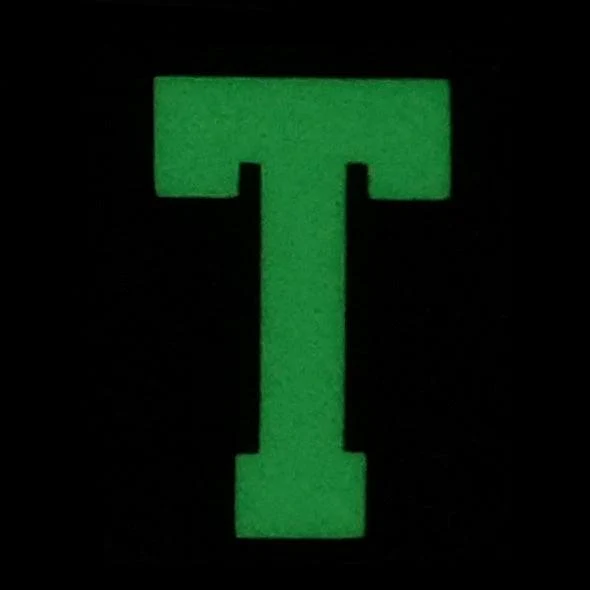 HGS LETTER T PATCH - GLOW IN THE DARK - Image 2