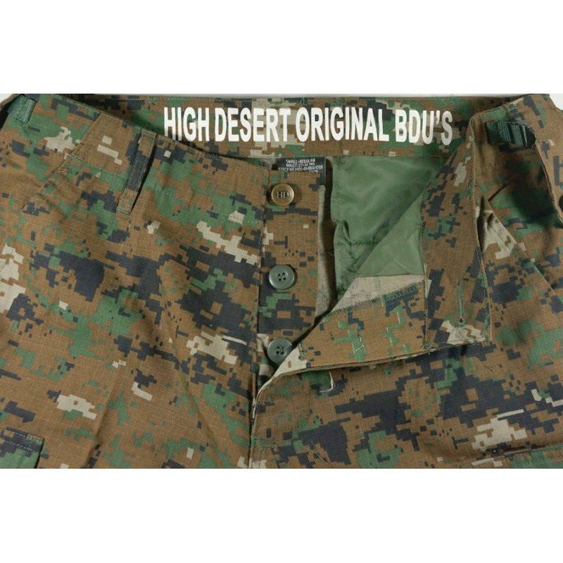 HIGH DESERT TACTICAL B.D.U CARGO PANTS - WOODLAND DIGITAL 2014 - Image 3