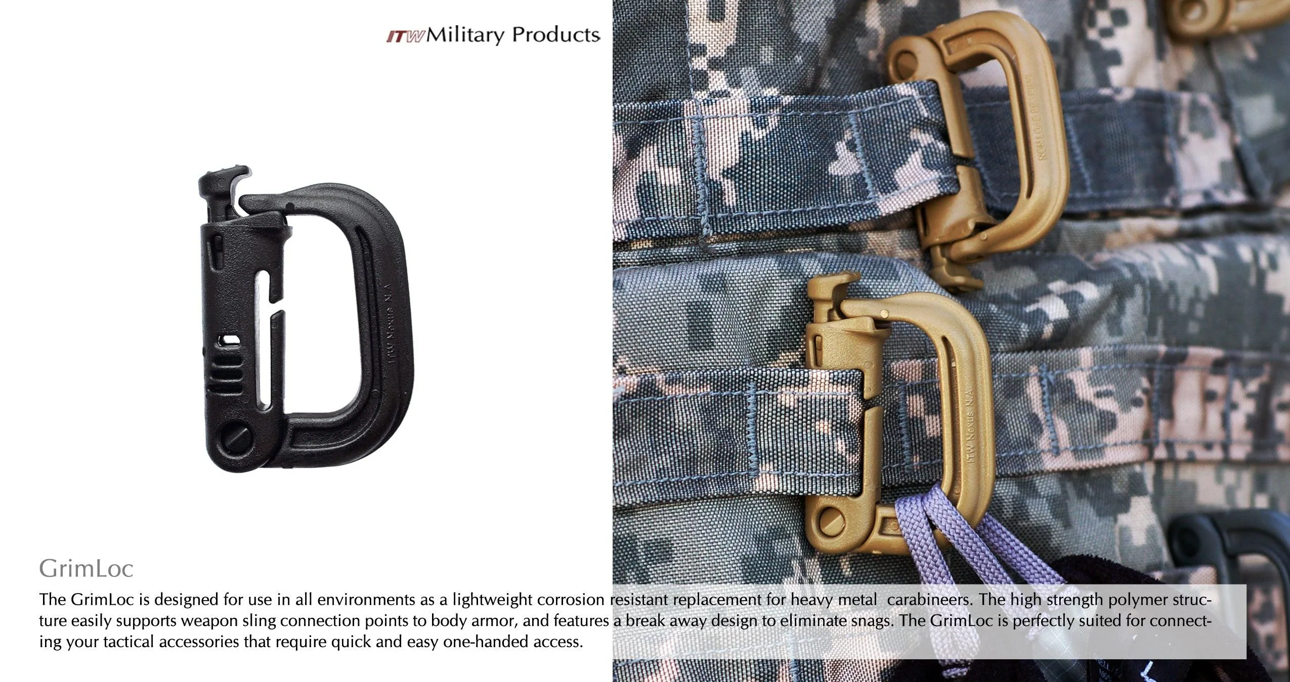 ITW GRIMLOC CARABINER - FOLIAGE - Image 3
