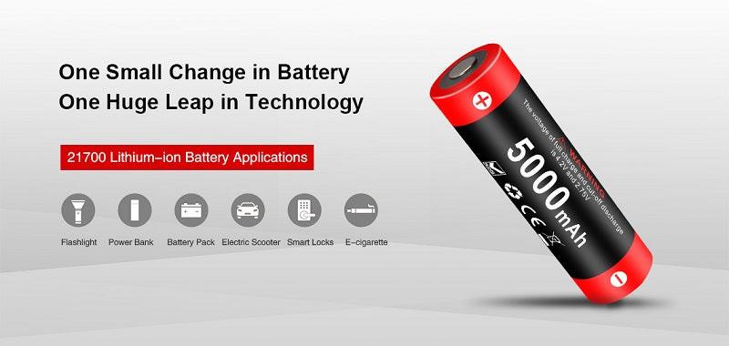 KLARUS 21GT-50 5000mAh 3.6V PROTECTED HIGH-DRAIN 15A LITHIUM BUTTON TOP BATTERY - Image 6