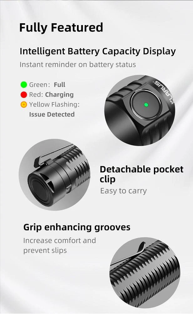 KLARUS G15 V2 USB-C- RECHARGEABLE LED FLASHLIGHT - CREE XHP70.2 (INCLUDES 1 X 21700) - 4200 LUMENS - Image 17