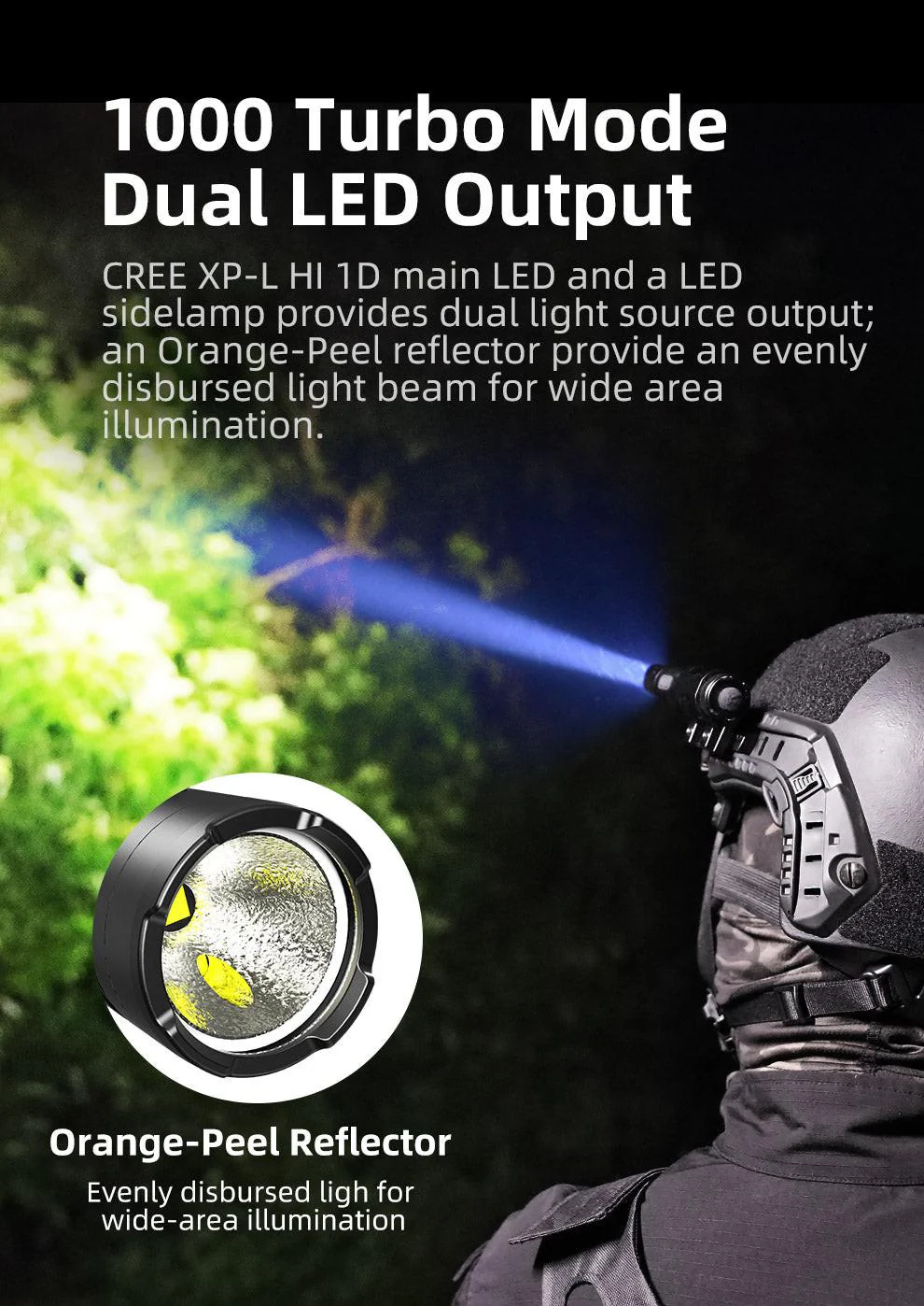 KLARUS TACTICAL HELMET LAMP XT1C PRO - 1000 LUMENS - Image 7