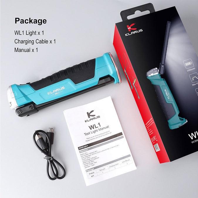KLARUS WL1 WORK LIGHT - USES BUILT-IN 3.7V 2000MAH LI-ION BATTERY PACK - 550 LUMENS - Image 18