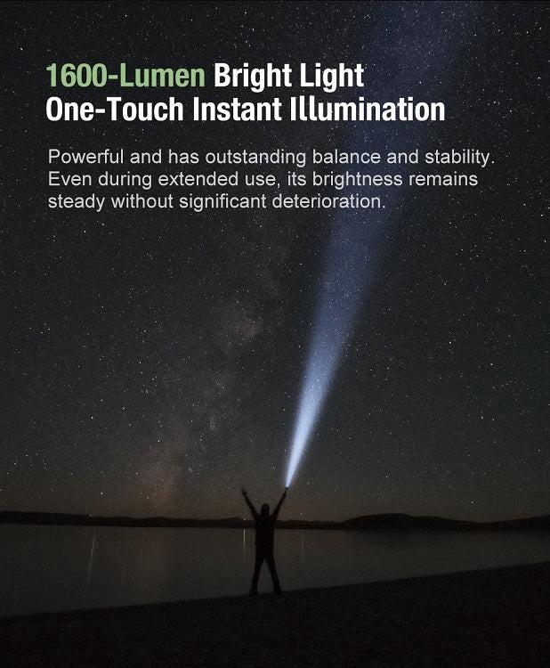 KLARUS XT12GT-PRO USB-C RECHARGEABLE LED FLASHLIGHT - INCLUDES 1 X 21700 - 1600 LUMENS - Image 10