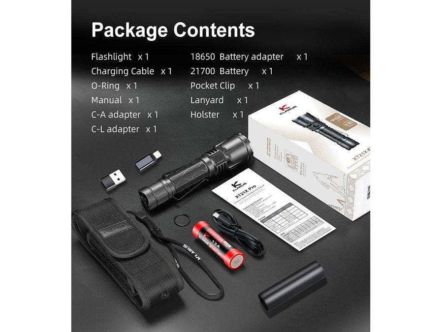 KLARUS XT21X PRO RECHARGEABLE LED FLASHLIGHT - CREE XHP70.2 - 4400 LUMENS - INCLUDES 1 X 21700 - Image 22