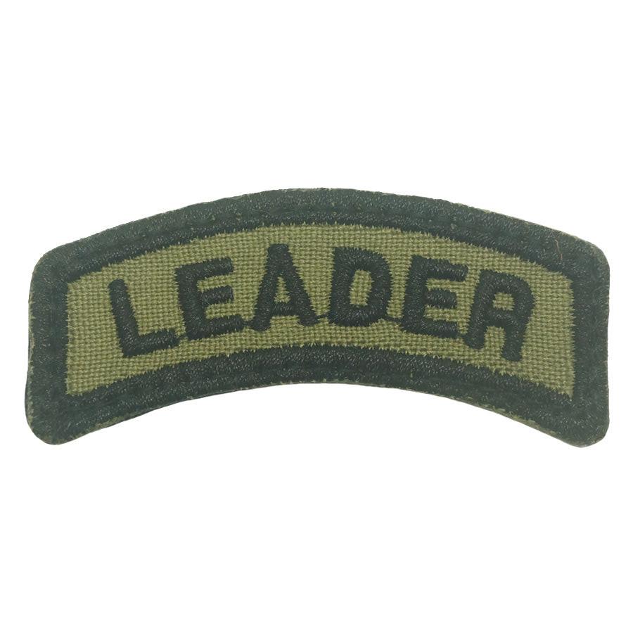 Leader Tab Olive Green Name Patch (6cm x 2cm)