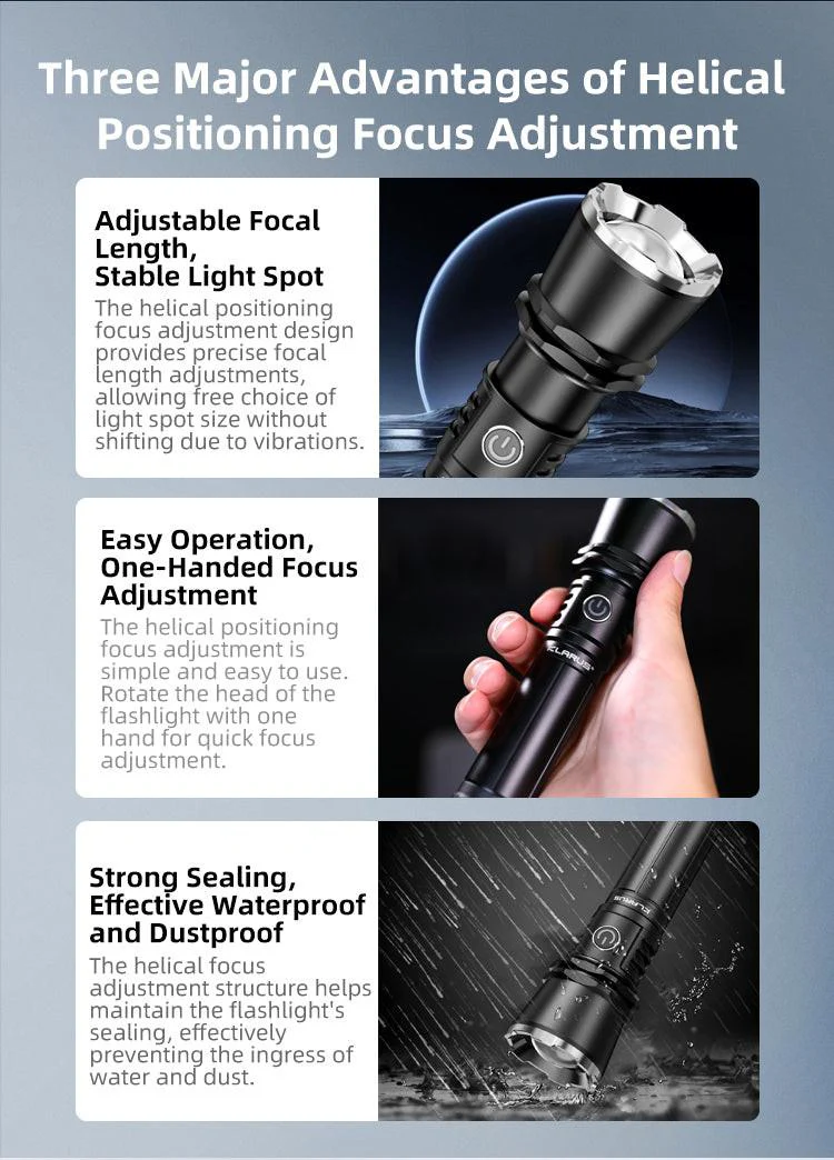 KLARUS A3 Zoomable Flashlight 2200 Lumens, 750m Throw (21700 Battery Included) - Image 14