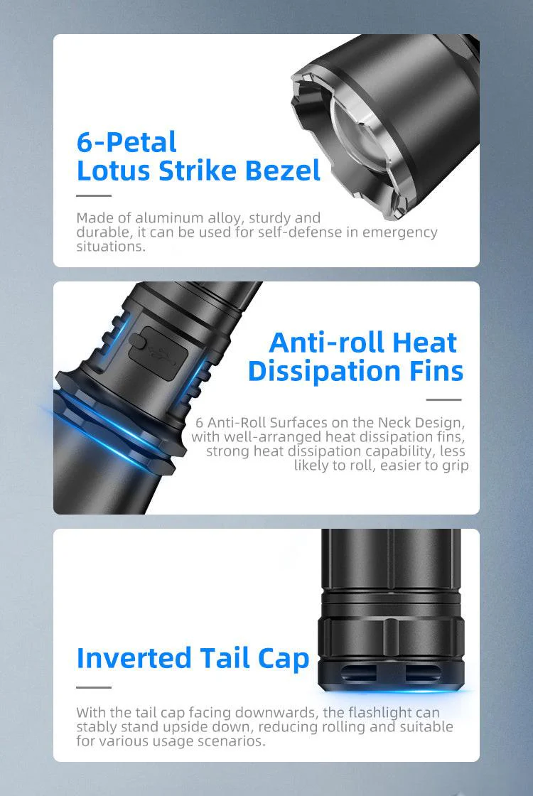 KLARUS A3 Zoomable Flashlight 2200 Lumens, 750m Throw (21700 Battery Included) - Image 18