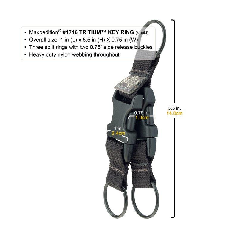 MAXPEDITION TRITIUM KEY RING - KHAKI - Image 3