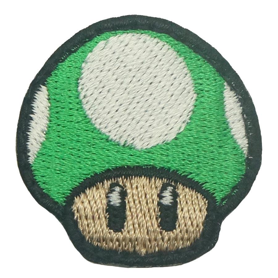 Mini Mushroom Morale Patch (Green) | Embroidered Velcro Patch