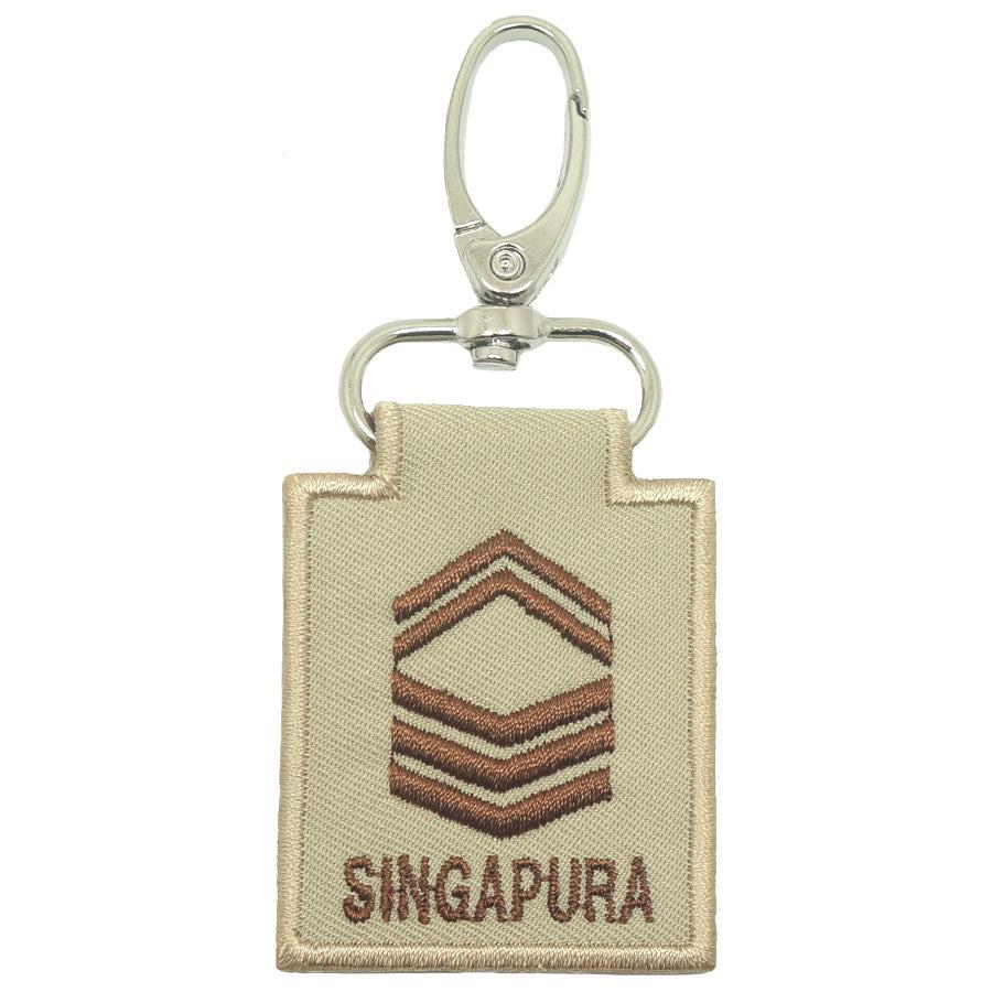 MINI SAF RANK KEYCHAIN - 1SG (KHAKI)