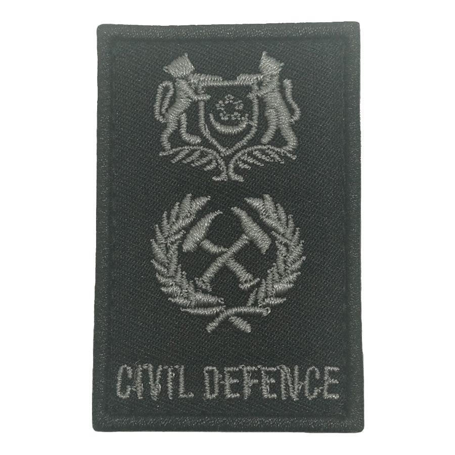 MINI SCDF RANK PATCH BLACK FOLIAGE - DEPUTY COMMISSIONER (DC)