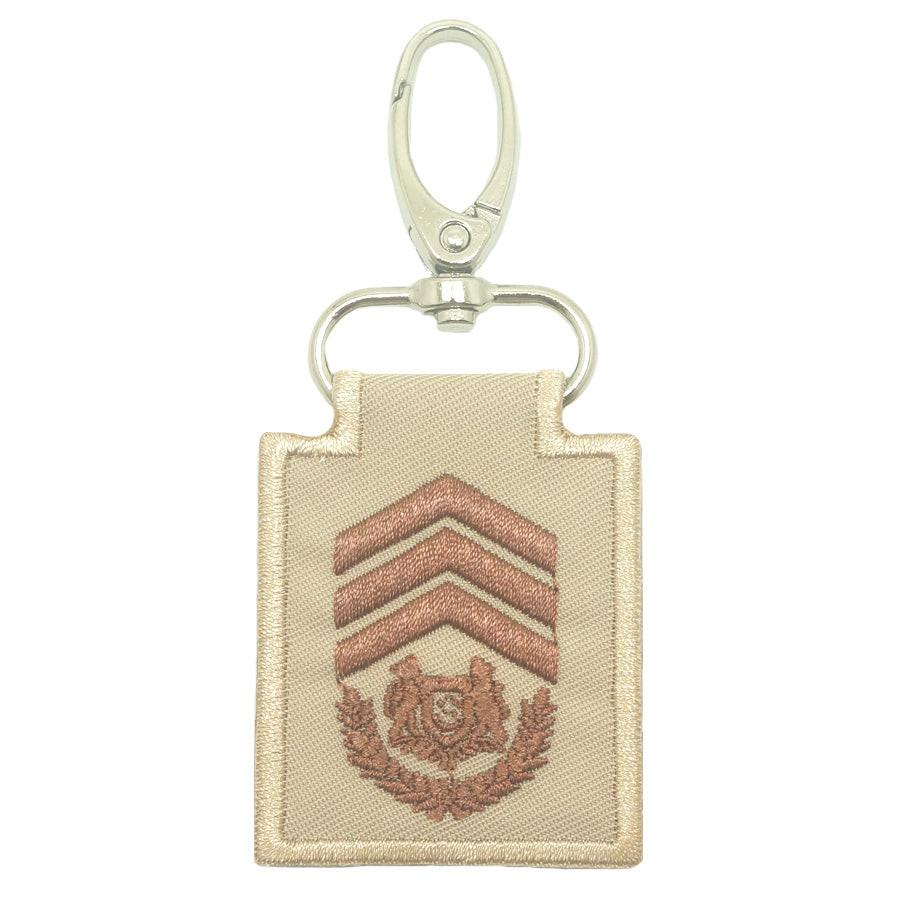 MINI SPF RANK KEYCHAIN (KHAKI) - SENIOR STATION INSPECTOR (SSI)