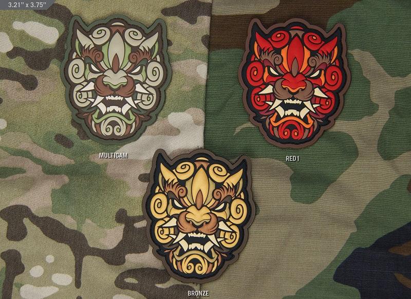 MSM Foo Dog Head 1 PVC Patch - Multicam - Image 2