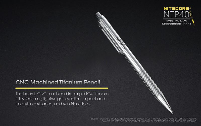 NITECORE NTP40 TITANIUM ALLOY MECHANICAL PENCIL - Image 4