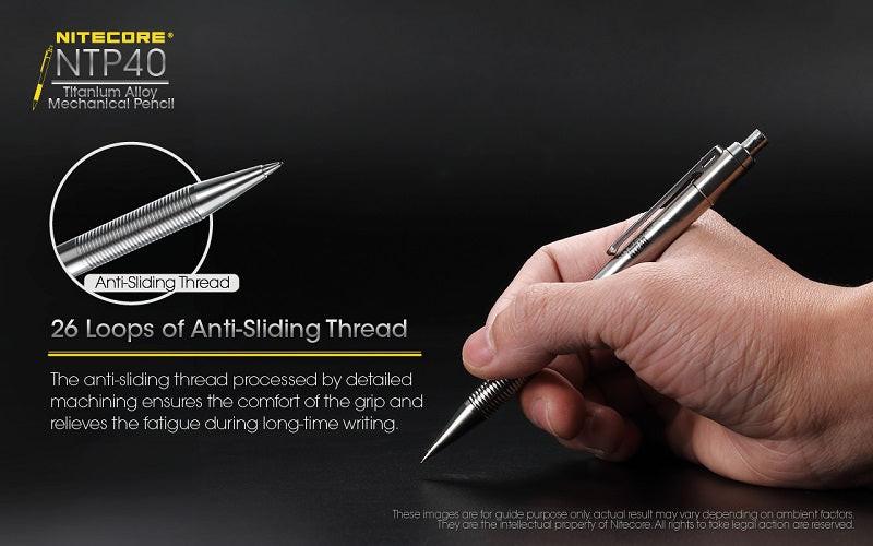 NITECORE NTP40 TITANIUM ALLOY MECHANICAL PENCIL - Image 5