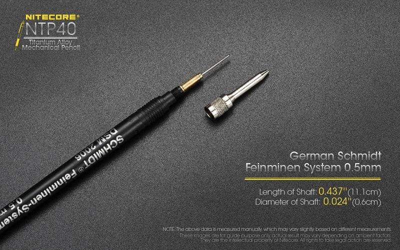 NITECORE NTP40 TITANIUM ALLOY MECHANICAL PENCIL - Image 7