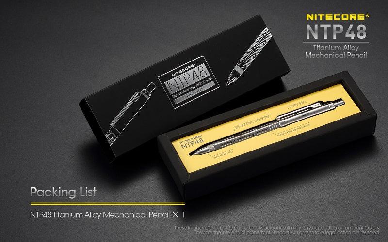 NITECORE NTP48 TITANIUM ALLOY MECHANICAL PENCIL - GLOSS SILVER - Image 13