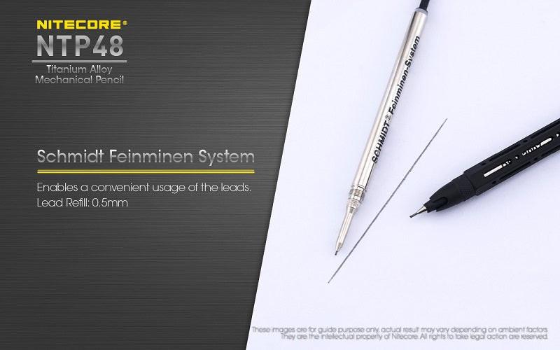 NITECORE NTP48 TITANIUM ALLOY MECHANICAL PENCIL - GLOSS SILVER - Image 8