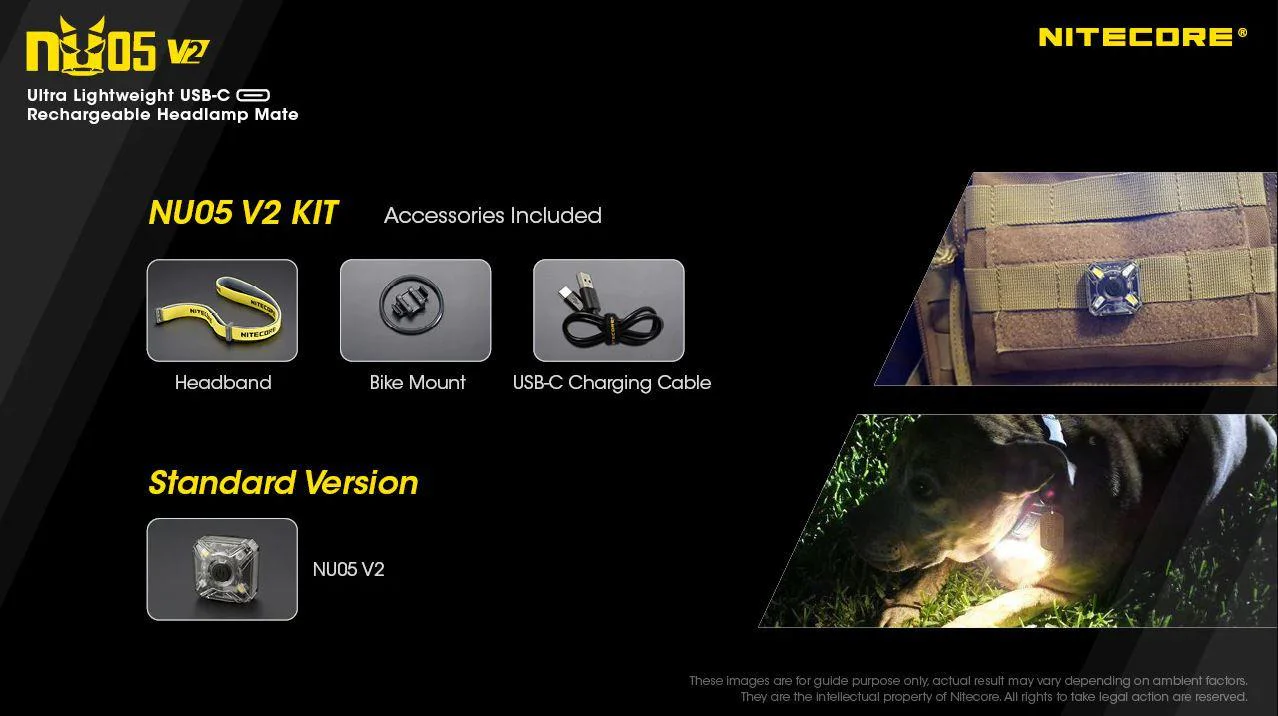 NITECORE NU05 V2 KIT - 40 LUMENS (BUILT-IN 120mAh 3.7V RECHARGEABLE BATTERY) - Image 20
