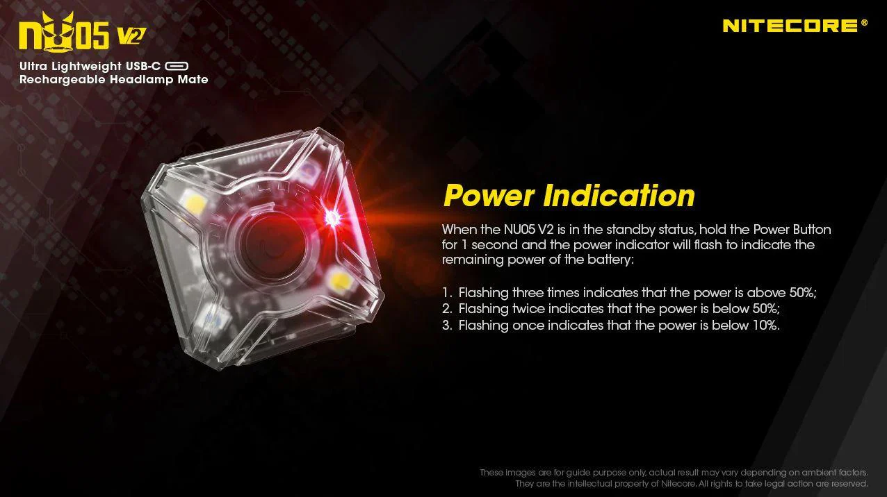 NITECORE NU05 V2 KIT - 40 LUMENS (BUILT-IN 120mAh 3.7V RECHARGEABLE BATTERY) - Image 22