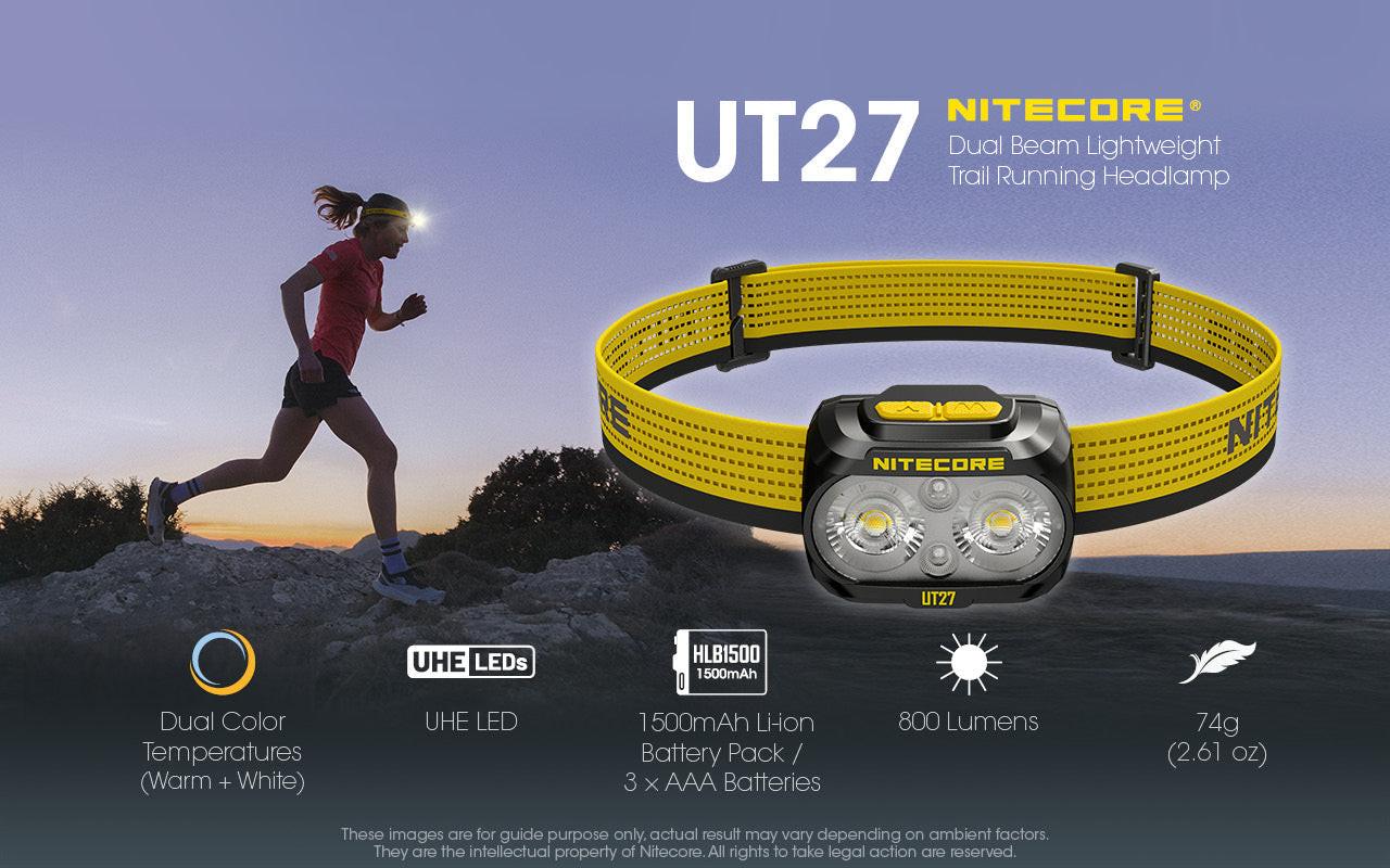 NITECORE UT27 PRO (BLACK) HEADLAMP  - 800 LUMENS (1,300MAH RECHARGEABLE LI-ION BATTERY PACK) - Image 7