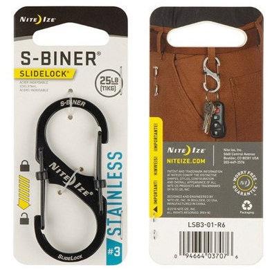 NITEIZE S-BINER SLIDELOCK STEEL SIZE 3 - BLACK - Image 2