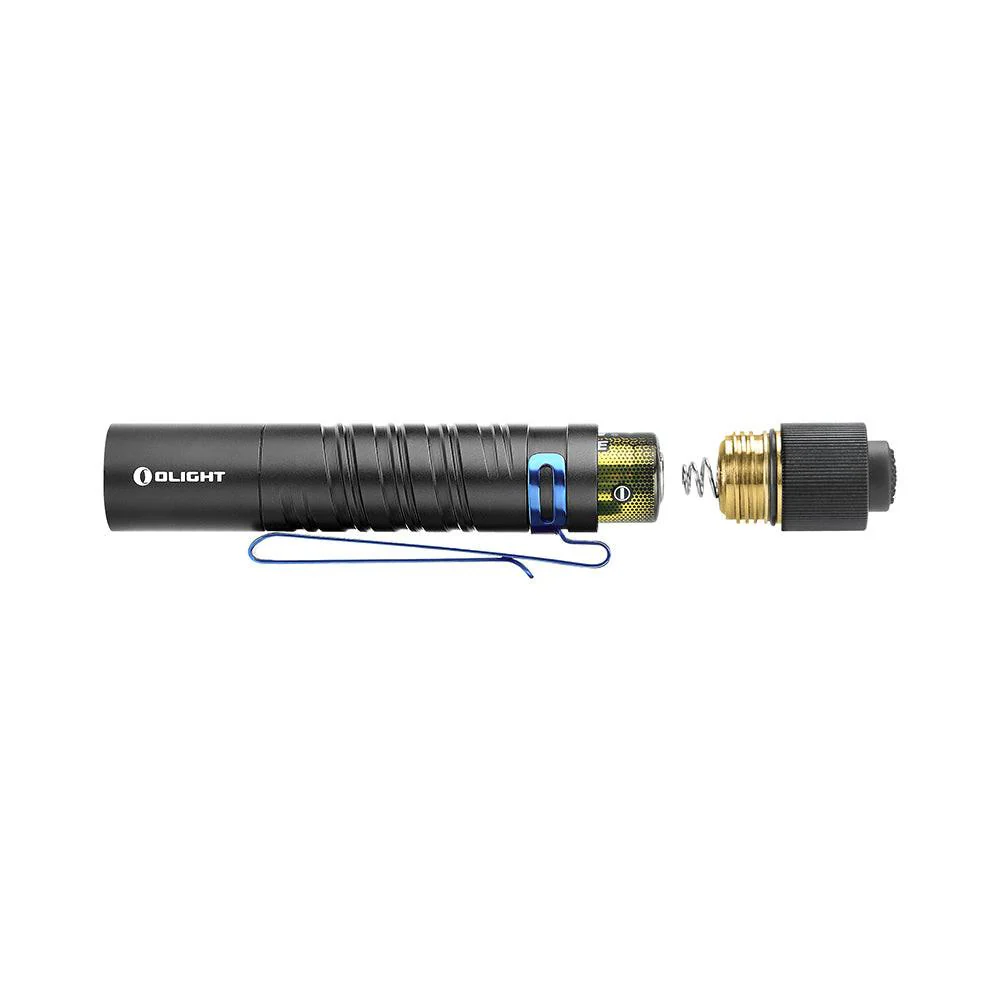 OLIGHT I5T EOS EDC FLASHLIGHT (1 X AA BATTERY INCLUDED) - 300 LUMENS - BLACK WITH BLUE POCKET CLIP - Image 6