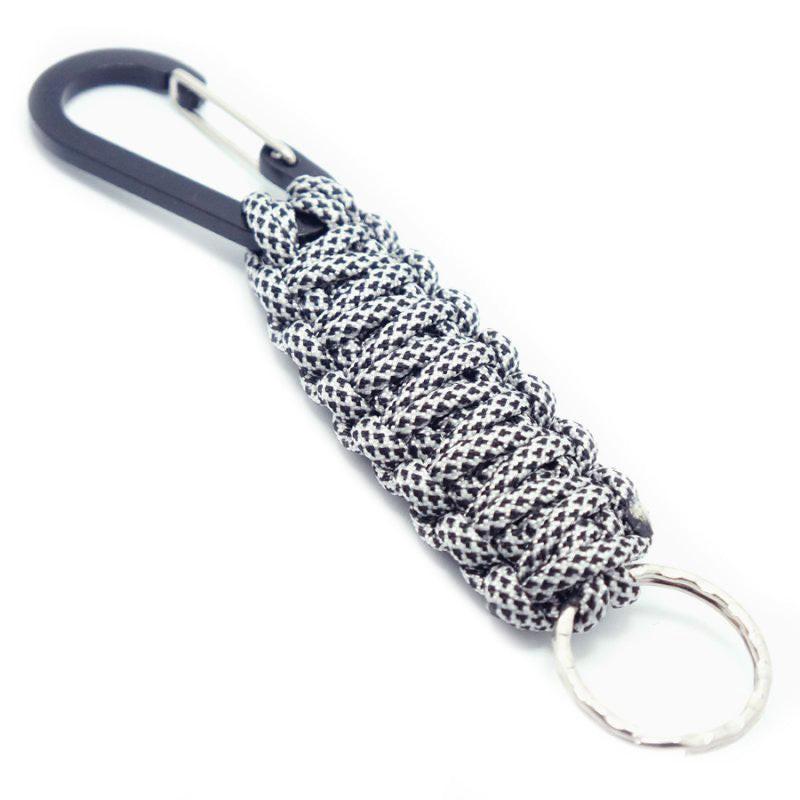 PARACORD KEYCHAIN WITH CARABINER - DIAMOND