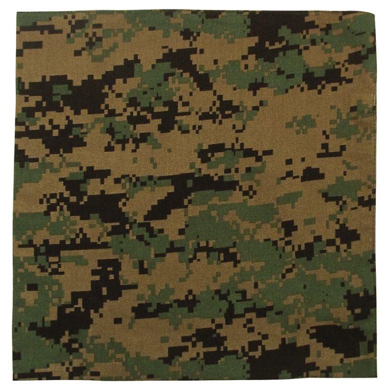 ROTHCO COLORED CAMO BANDANA - WOODLAND DIGITAL CAMO