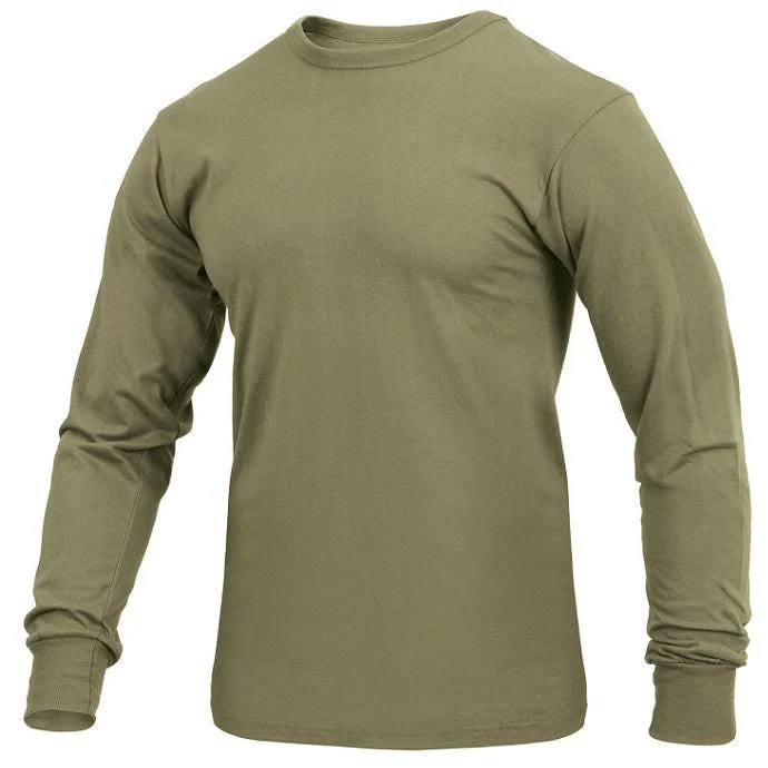 Rothco Long Sleeve Tee (Coyote) Cotton Poly Blend