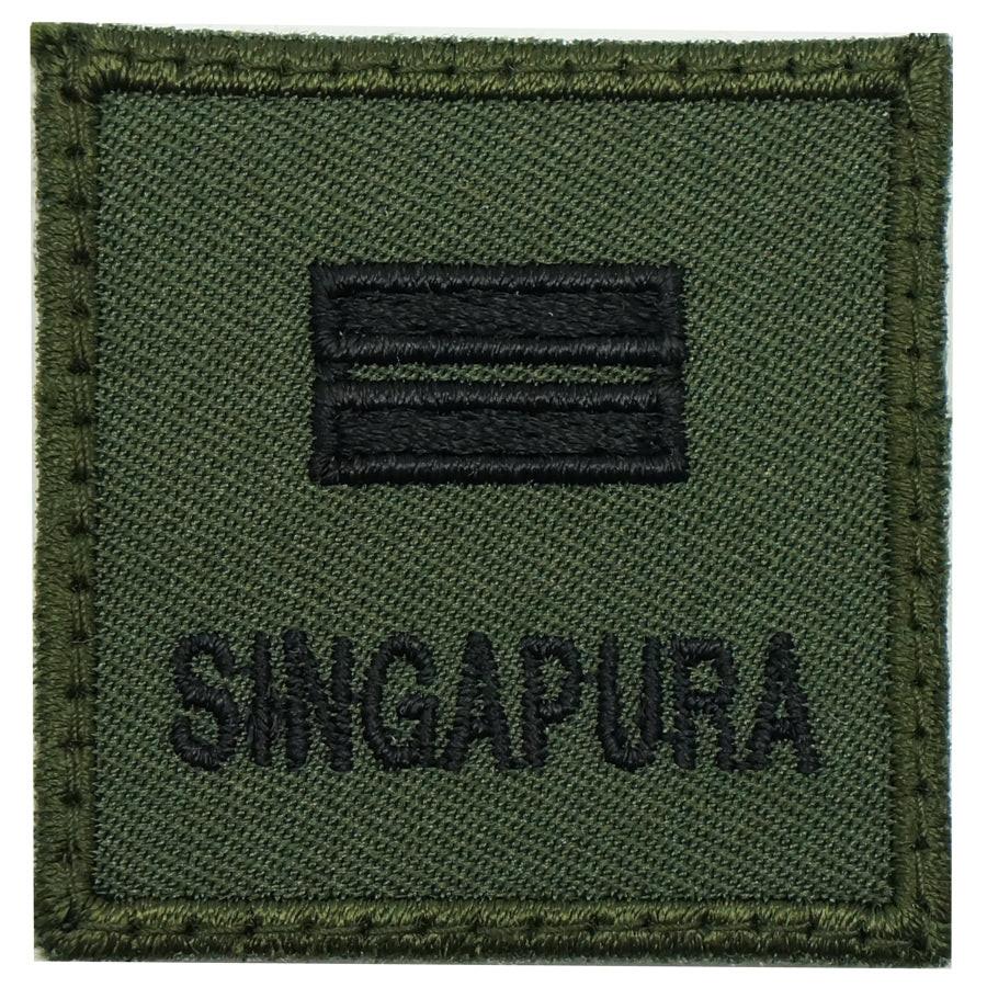 SAF Lieutenant Rank Patch (LTA) Mini, OD Green 4cm