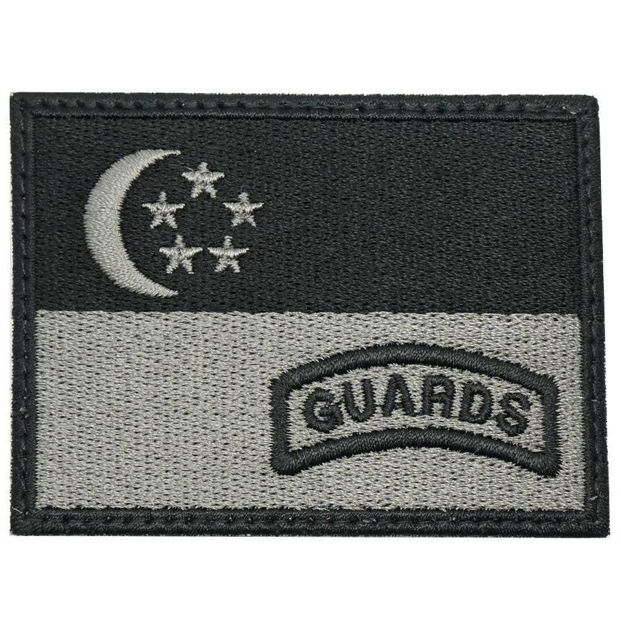 Singapore Flag Patch with Guards Tab - Black Foliage