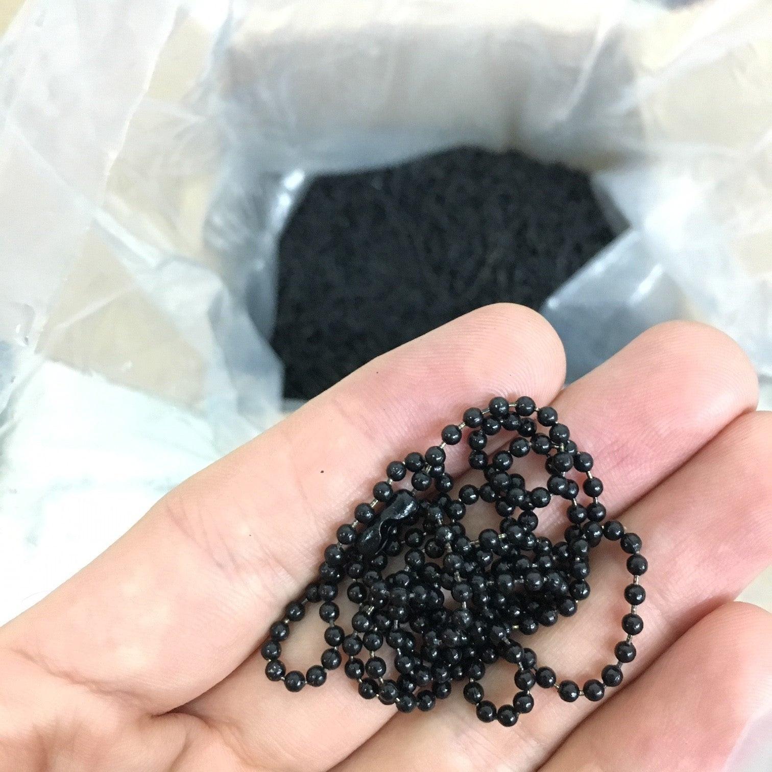STEEL BALL CHAIN NECKLACE - BLACK EPOXY COATED - Image 2